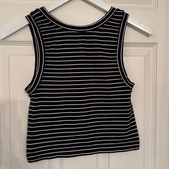 Black and White Striped Tank Top medium/large - Picture 3 of 4